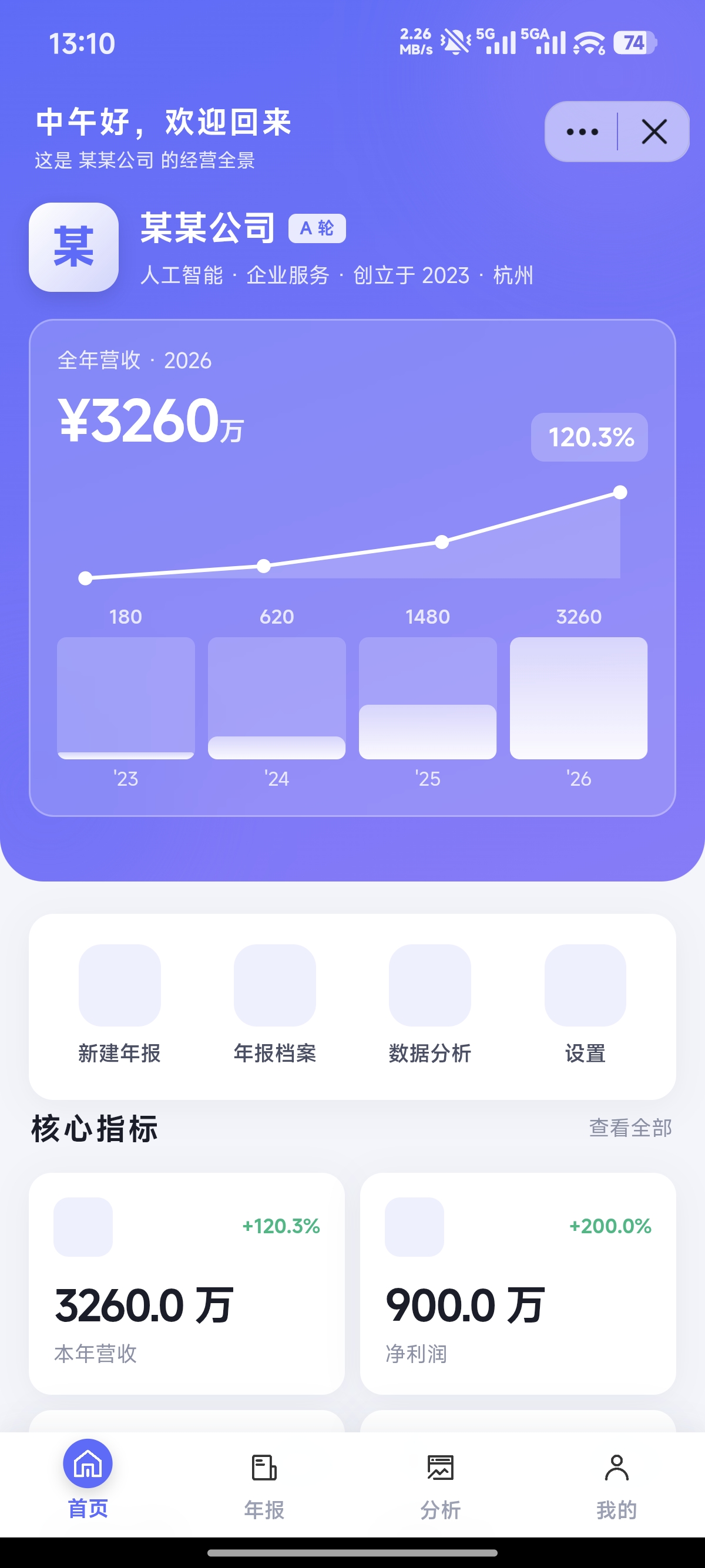 抖音小程序 - 初创公司年报管理